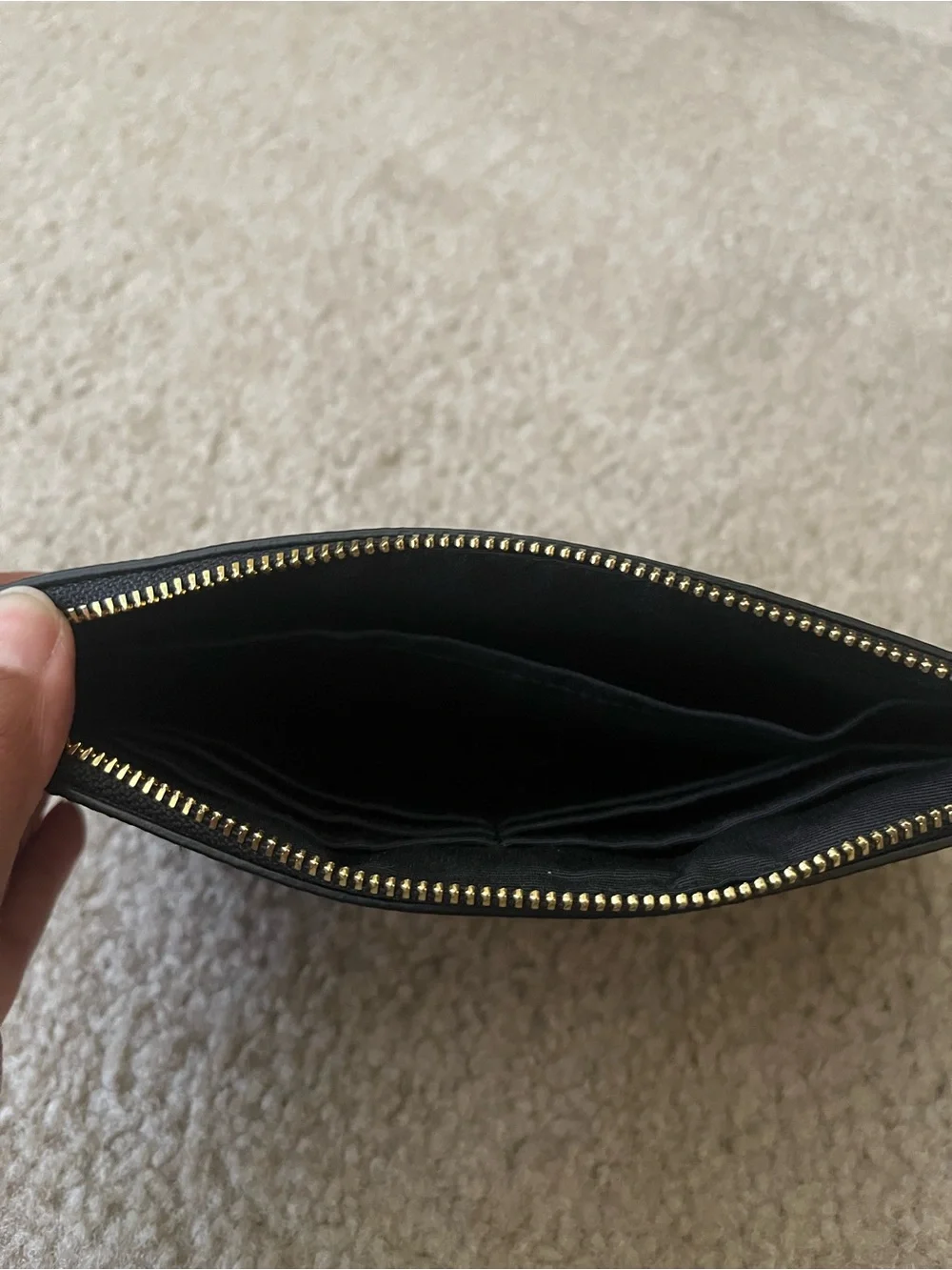 Coach Signature Brown and Black Large Wristlet